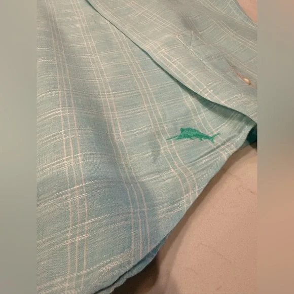 EUC Tommy Bahama Men's Ventana Linen Button Down Shirt – Horizon Blue - XLarge - Picture 3 of 6